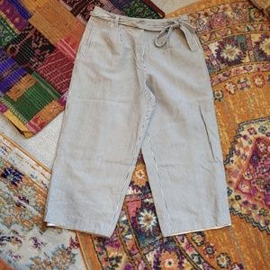 Talbots Stripes Capri wide leg pants
